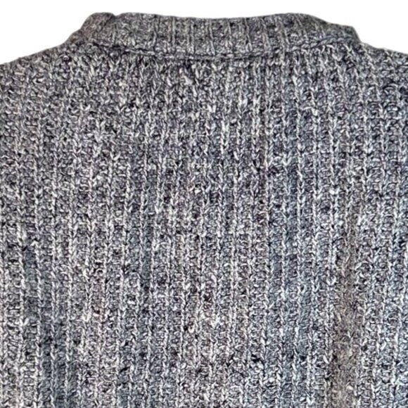 Free People Gray Chunky Cable Knit Cropped Sweater Dolman Sleeves XS - Picture 4 of 7